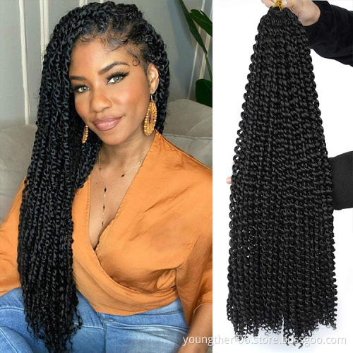 Wholesale Price 24Inch 110g  Private label  Passion Spring Twist Butterfly Distressed Locs Faux Crochet Hair for Women